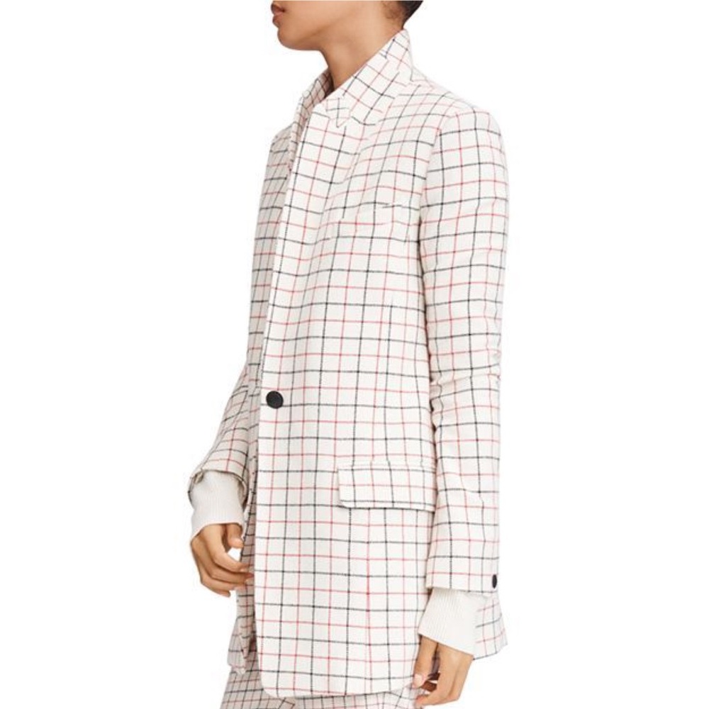 Rag & Bone Nova Wool-Blend Windowpane Plaid Blazer - sz 00